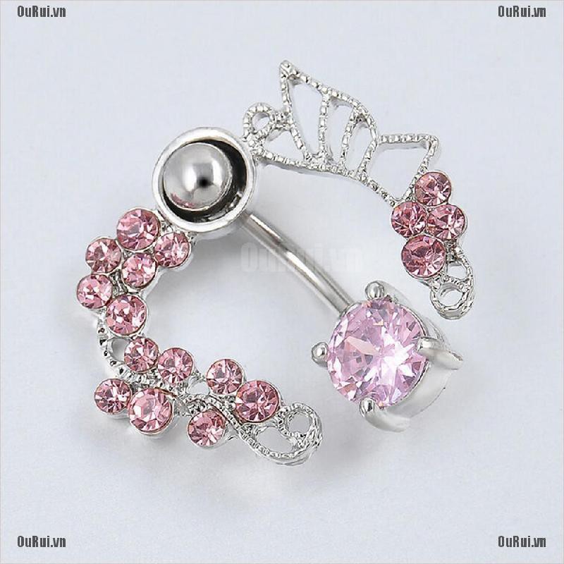 Khuyên Rốn Đính Đá Thiết Kế Độc Đáo Thời Trang