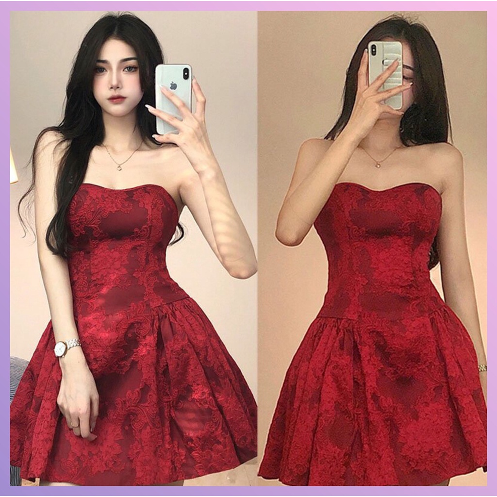 Đầm cúp ngực dáng xòe tiểu thư sexy gợi cảm Emilyshop