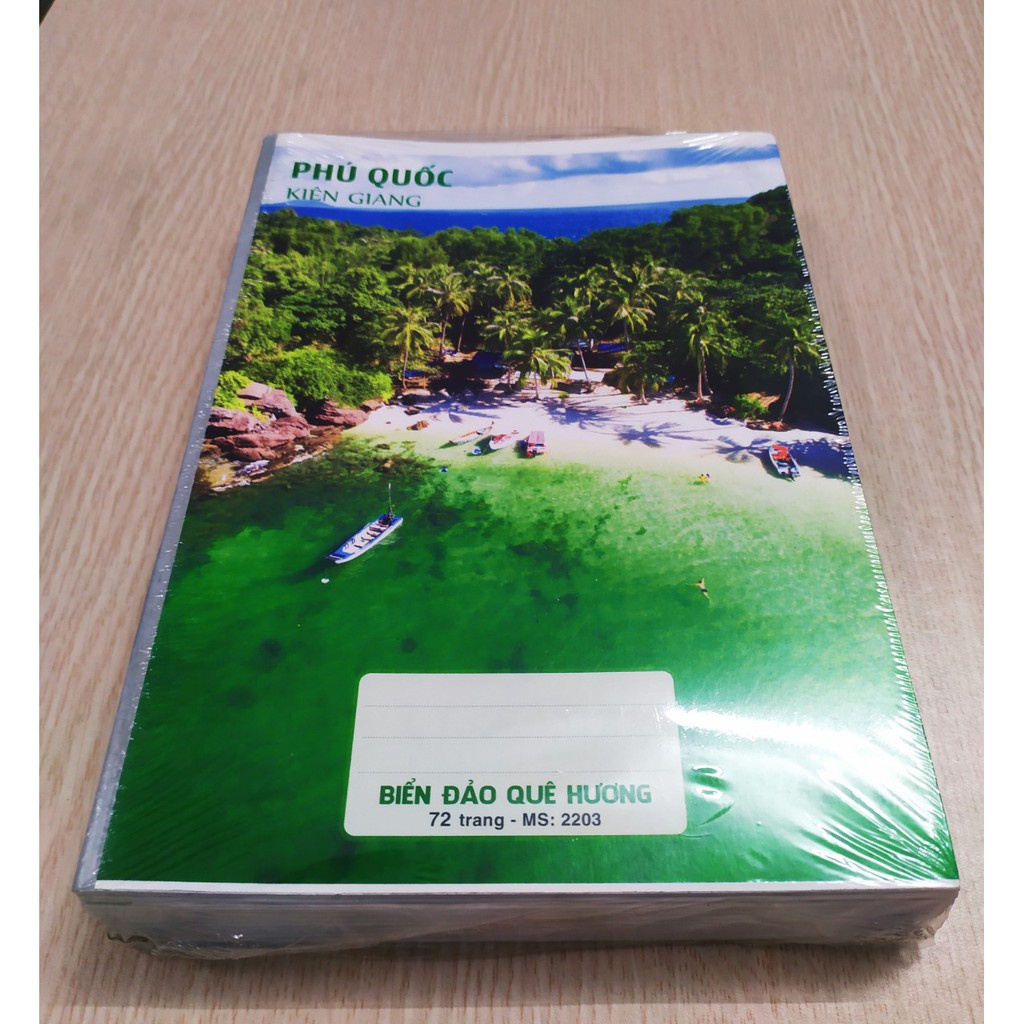 Tập vở kẻ ngang biển đảo quê hương (MS 2227) 120 trang, vở viết kẻ ngang học sinh Hải Tiến in hình danh lam thắng cảnh