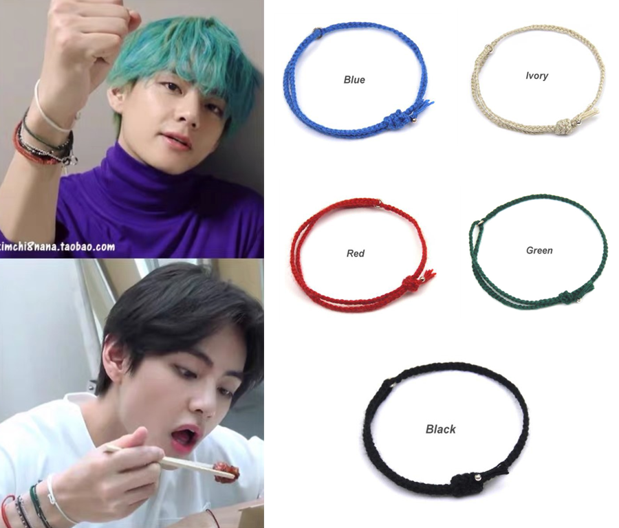 2021 Kpop Bts Hand Strap Vòng Tay Thời Trang Đầy Màu Sắc Cặp Đôi Vòng Tay Bạn Bè Tốt Jungkook V Kim Tae Hyung