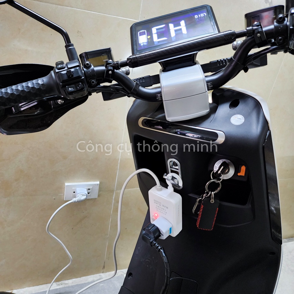 Ổ điện nối dài 1.8M tự động ngắt khi sạc đầy - dùng cho xe điện