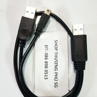 Cáp tín hiệu kết nối 2 đầu USB ra 1 đầu Mini USB - Hình thang