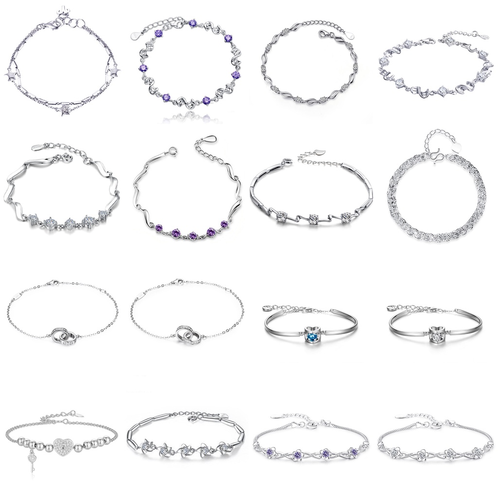 Vòng Tay Bạc S925 Họa Tiết Hình Học Đơn Giản Phong Cách Retro Thời Trang Cho Nữ