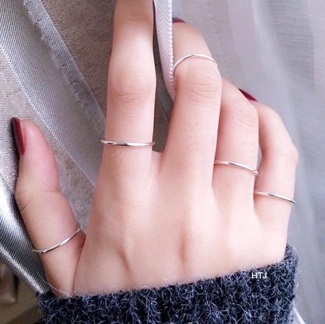 NHẪN CHỈ NHỎ ĐỦ SIZE CHO NỮ- NHẪN BẠC TA