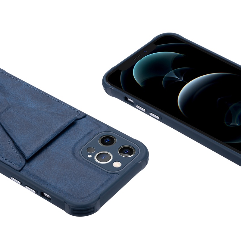 Ốp Điện Thoại Da PU + TPU Kiểu Ví Doanh Nhân Sang Trọng Cho iPhone 13 12 11 Pro Max XR X XS 6 6s 7 8 Plus