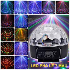 ⚡️ Đèn LED xoay 7 màu vũ trường cảm ứng nhạc 18w ⚡️ trang trí trong quán karaoke,bar, sân khấu, các buổi tiệc
