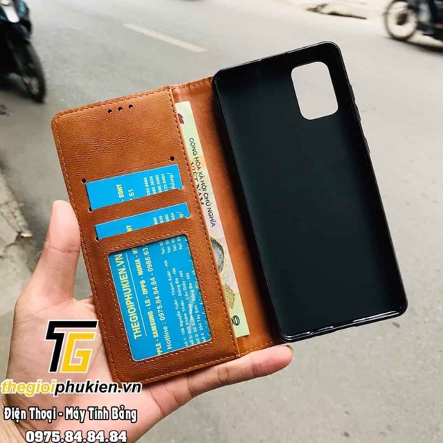 Bao da Samsung A51, Samsung A50s dạng ví có ngăn đựng thẻ | BigBuy360 - bigbuy360.vn