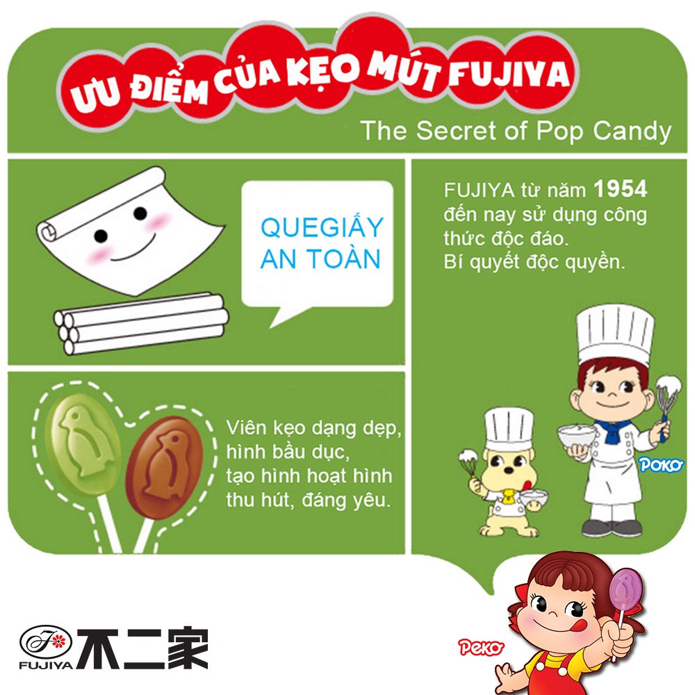 [DATE 25/03/2022] Kẹo mút sữa FUJIYA vị Sữa, Sữa Chua 46g