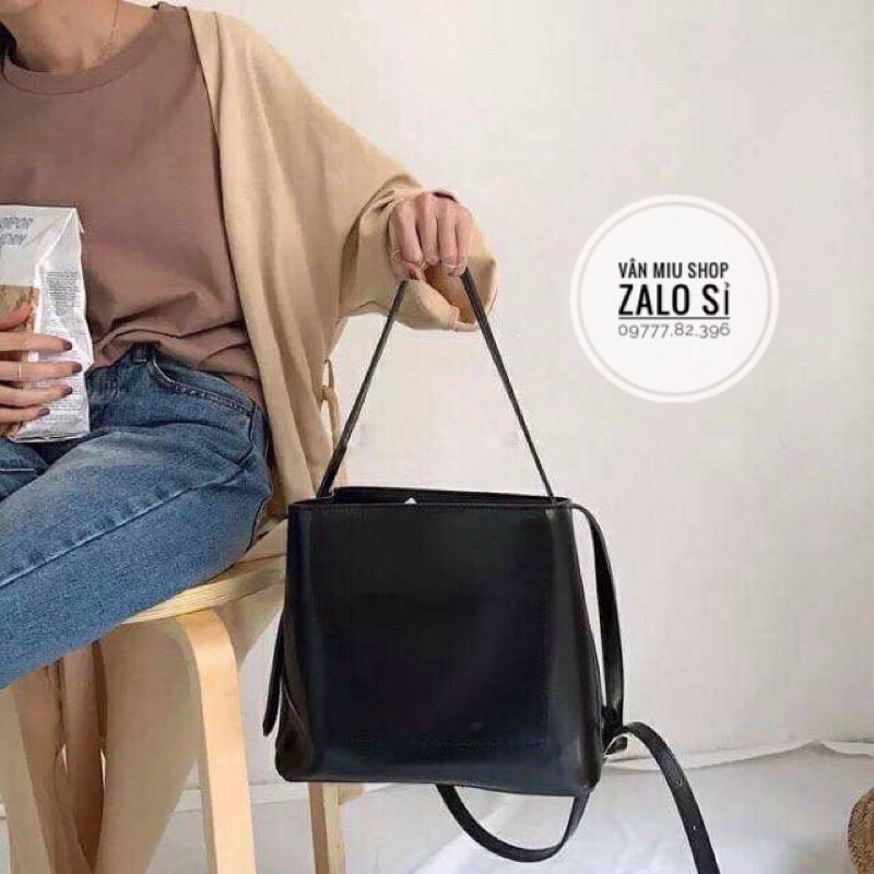 Túi tote da Quảng Châu đựng vừa a4 hai quai 3 màu siêu xinh vanmiushop