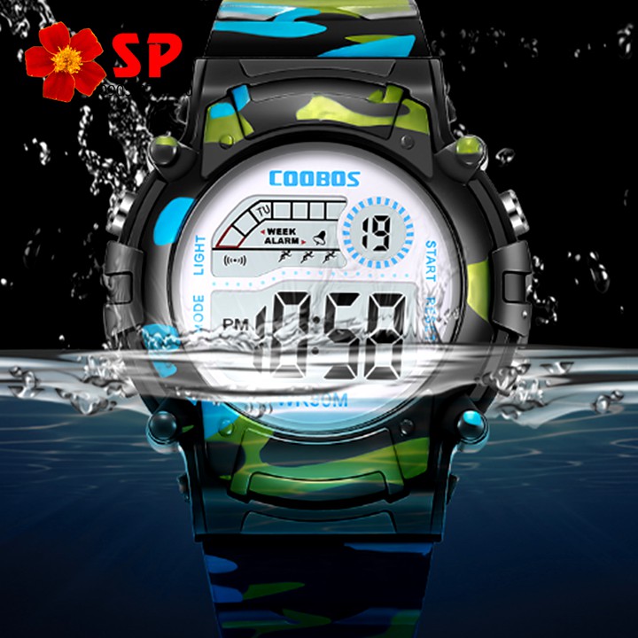 ĐỒNG HỒ TRẺ EM - ĐỒNG HỒ BÉ TRAI BÉ GÁI COOBOS 1015- ĐÈN LED 7 MÀU NHIỀU CHỨC NĂNG - CÓ SỈ SLL | BigBuy360 - bigbuy360.vn