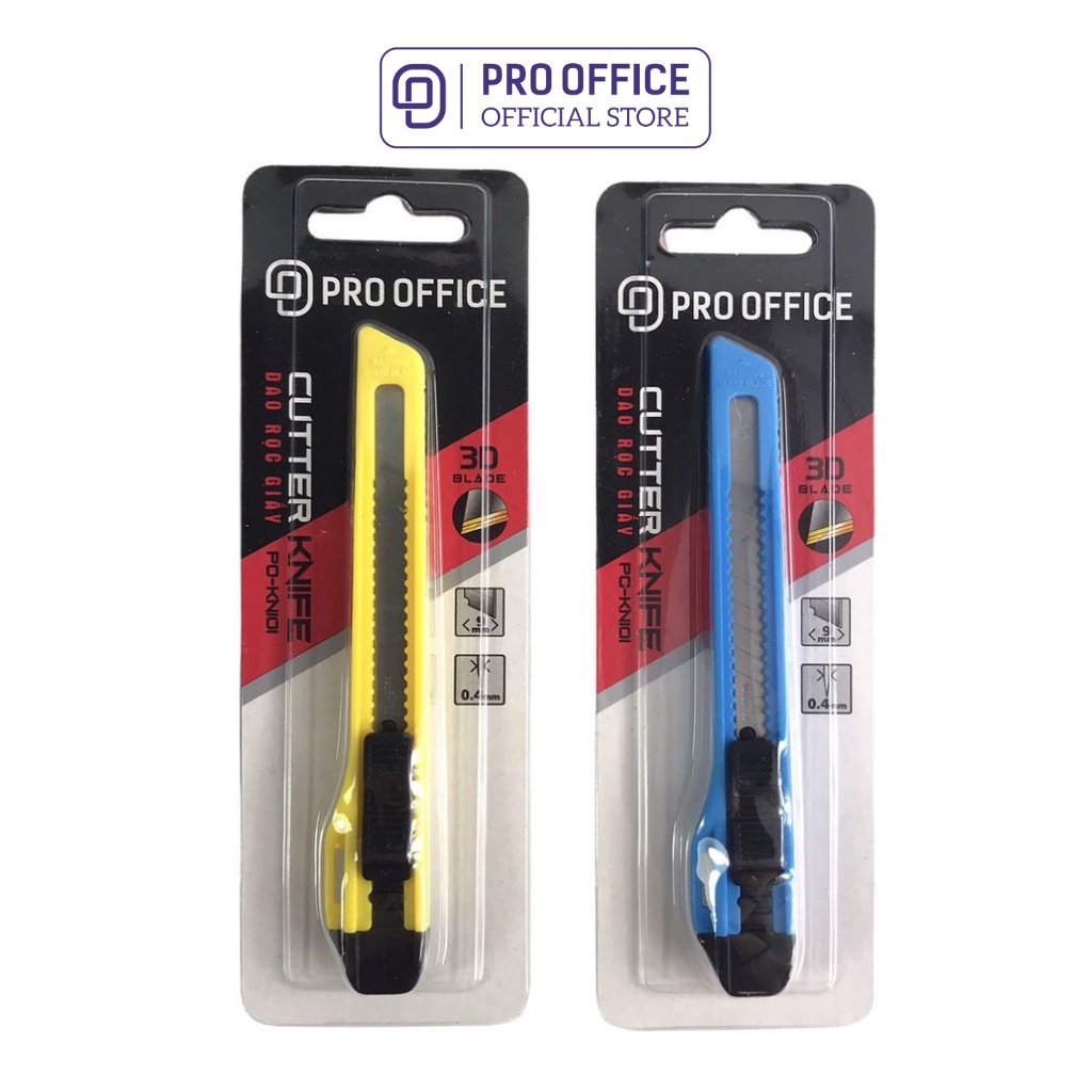 Dạo Rọc Giấy Văn Phòng Thủ Công PRO OFFICE 9mm Không Gỉ KN101