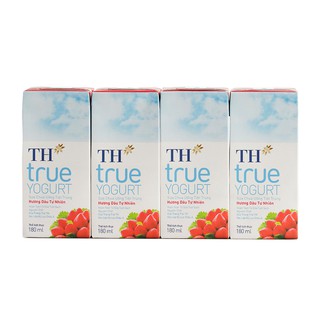 Vỉ / lốc sữa chua uống th true yogurt 180ml hương dâu / cam/việt quất