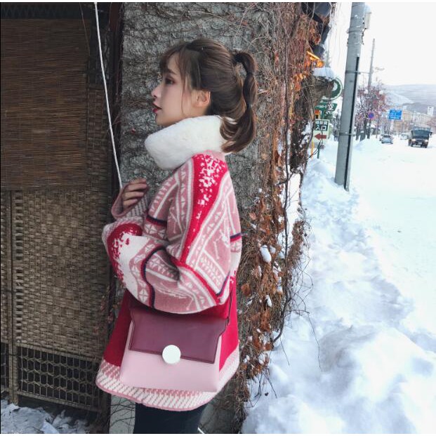 Áo Len Dày Dáng Rộng Họa Tiết Giáng Sinh Thời Trang Hàn Quốc | BigBuy360 - bigbuy360.vn