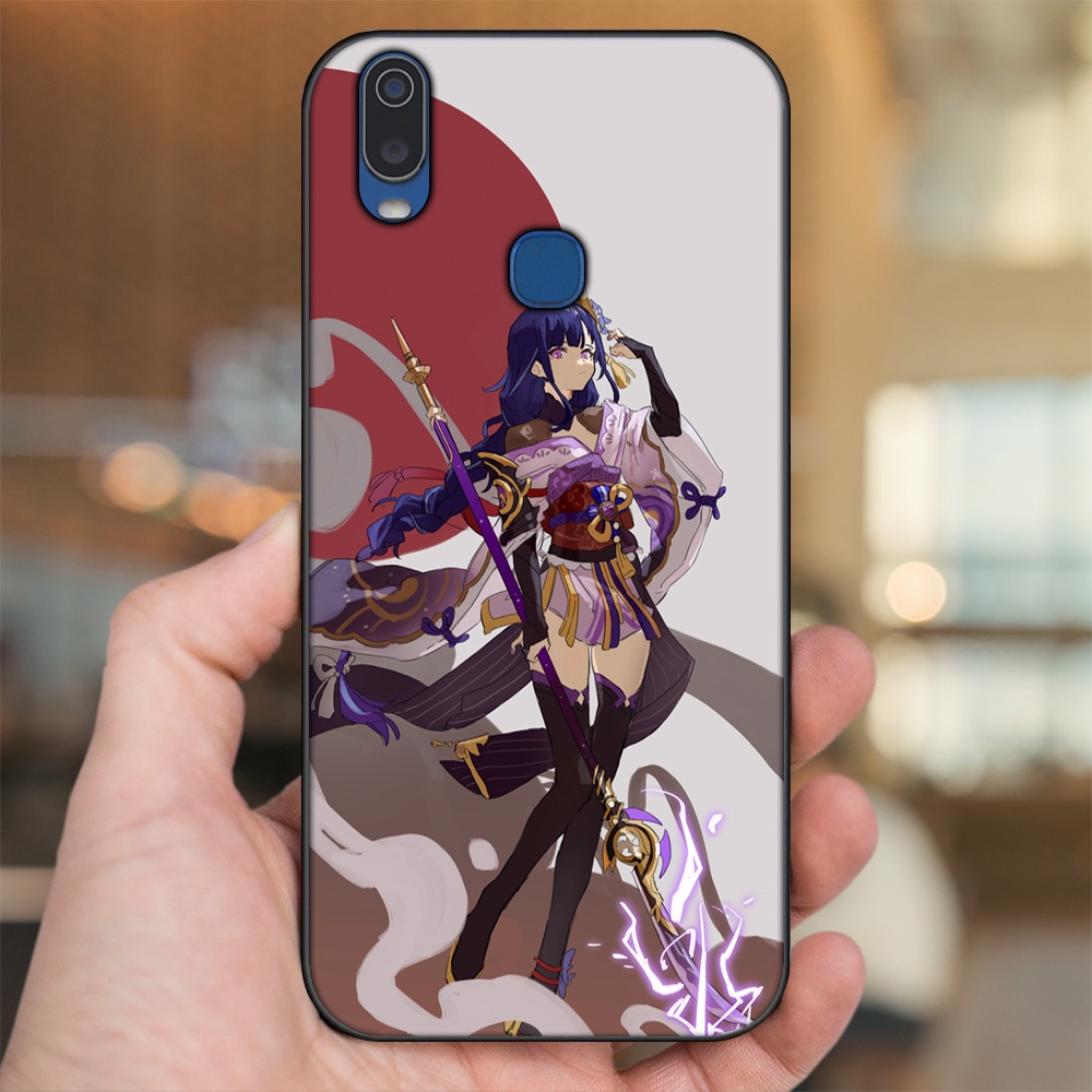 Ốp lưng Vivo Y11 viền đen in hình Raiden Shogun Genshin Impact