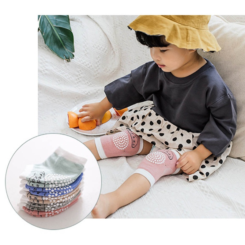 1 Cặp Đệm Bảo Vệ Đầu Gối / Khuỷu Tay Chống Trượt Giữ Ấm Cho Bé Tập Bò
