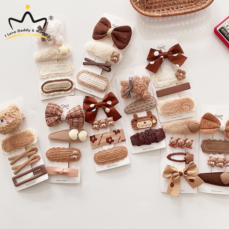 Set 4 Kẹp Tóc Hình Dáng Dễ Thương Cho Bé Gái