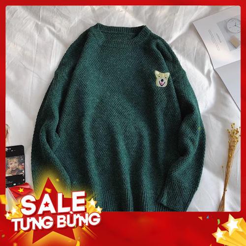 ÁO LEN ĐÔI NAM NỮ HÌNH THÚ THỜI TRNAG THU ĐÔNG HÀN QUỐC -Hàng nhập khẩu