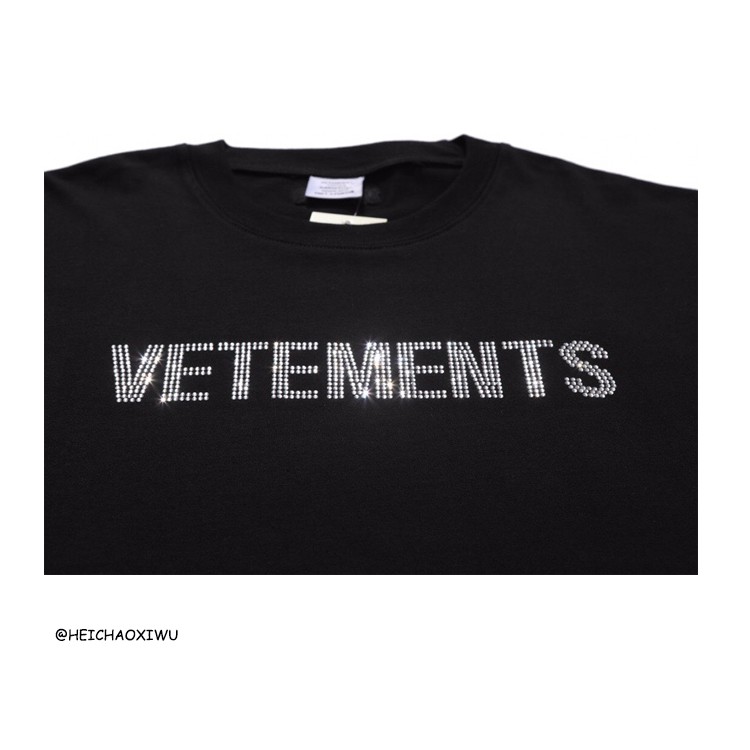 ⚡️[CHỈ 1 NGÀY] - Áo tee Vetements Swarovski bling t shirt cao cấp full tag túi, áo thun vetements