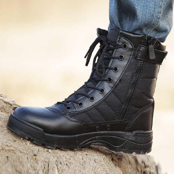 Giày đặc nhiệm SWAT cao cổ da lộn cao cấp, giầy boot chuyên dụng phượt, leo núi mã GH44 - OLA OLA - Hàng mới về