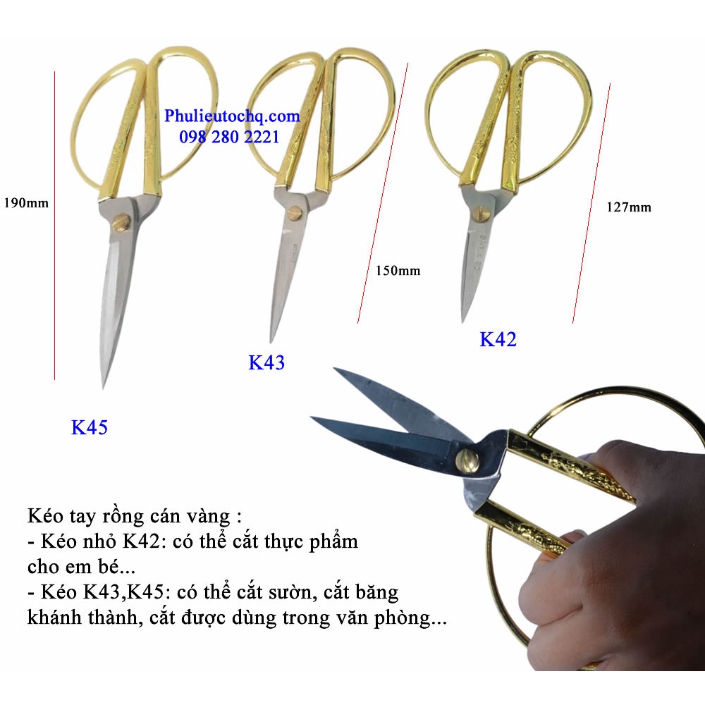 Kéo rồng cán vàng