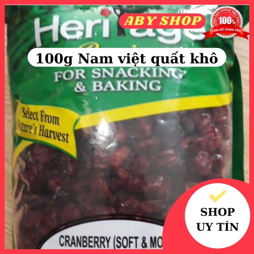 100g Nam việt quất khô ⚡ CHẤT LƯỢNG CAO ⚡ nam việt quất Thái Lan heritage có thể dùng chung với kem, sữa chua, đồ uống