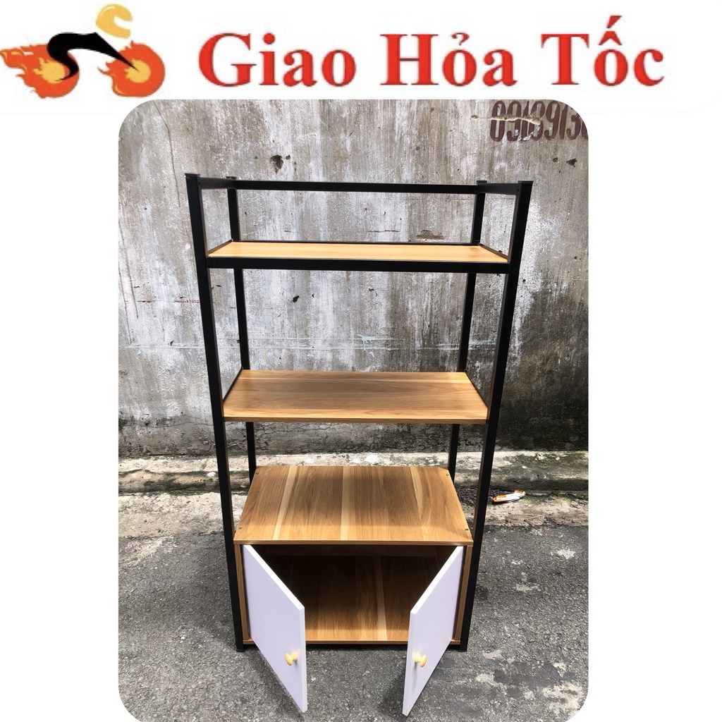 (GIAO HỎA TỐC)KỆ BẾP KỆ LÒ VI SÓNG KỆ LÒ NƯỚNG 4 TẦNG CÓ NGĂN TỦ 120X60X35CM