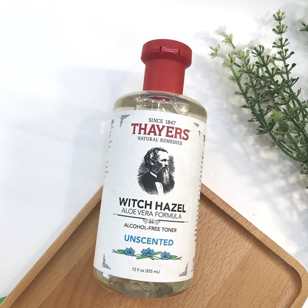 Nước Hoa Hồng Làm Sạch, Se Khít Lỗ Chân Lông Không Cồn Thayers Alcohol Free Witch Hazel Toner Unscented 355ml -Không mùi