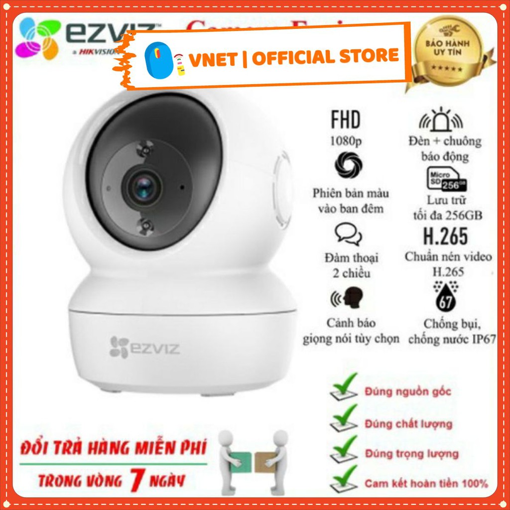[Hàng Chính Hãng] Camera Wifi thông minh EZVIZ C6N 1080P Bảo Hành 2 Năm