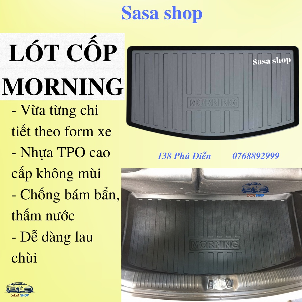 Lót Cốp Kia Morning - Chính hãng - Nhựa TPO cao cấp