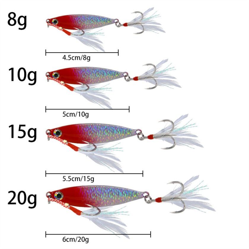 1 Mồi Câu Cá Giả Bằng Chì Kim Loại 7g / 10g / 15g / 20g