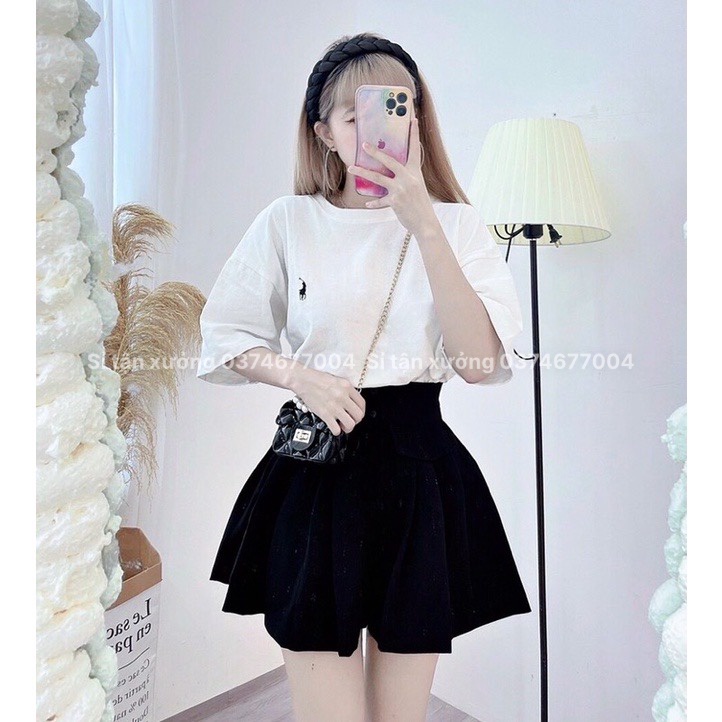 Quần short đùi xếp ly 2 khuy phối túi nắp cá tính, quần sooc nữ chất kaki lên dáng cực xinh 682