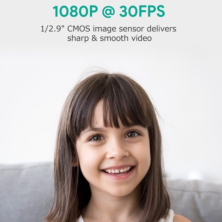 Webcam máy tính AUKEY PC-LM1E 1080P FHD Có Mic Chống Ồn 5m tự động lấy nét cho Windows XP / Mac OS 10.6 / Android