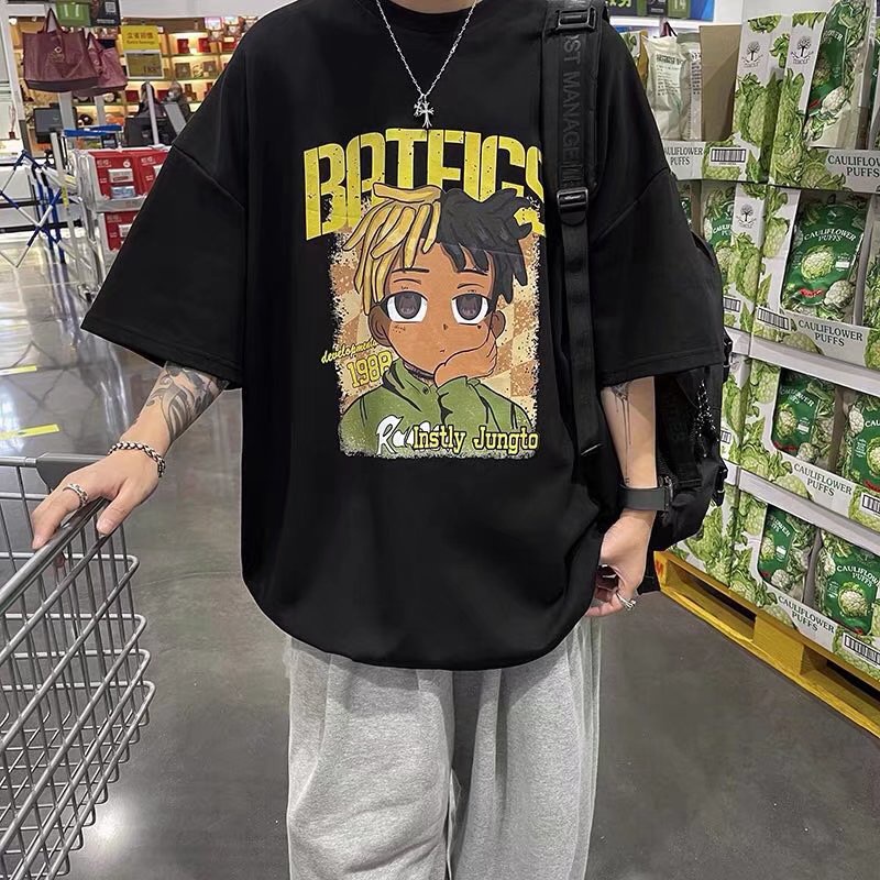 áo phông form rộng anime thời trang áo thun nam bông áo thun kiểu nữ unisex áo thun thể thao tiếng Nhật áo thun tay lỡ