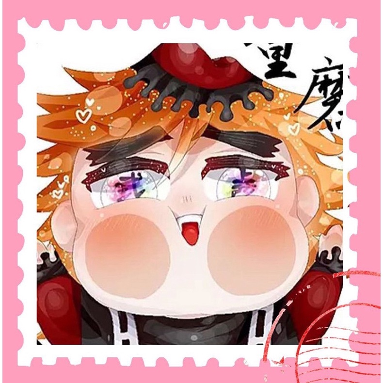 hình dán tem thư Kimetsu no yaiba ép lụa /Sticker anime tem thư