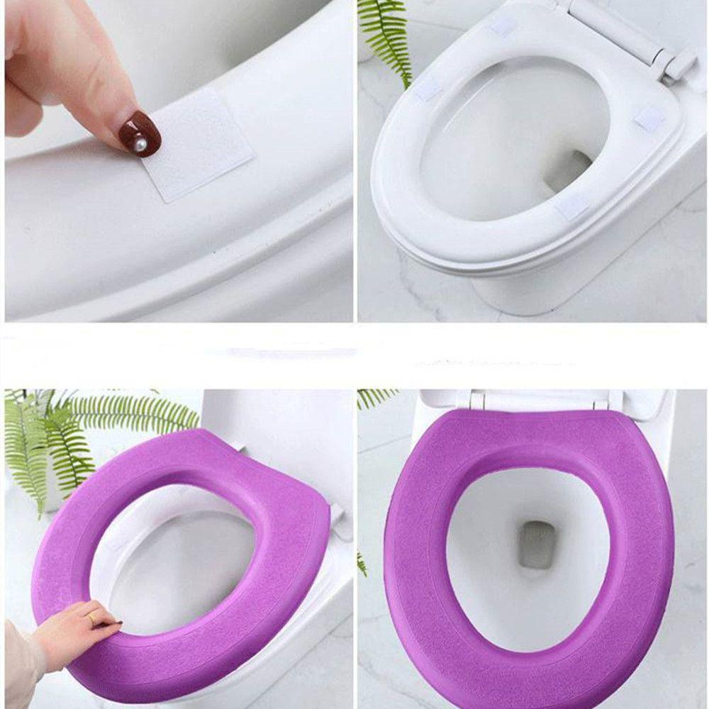Vỏ Bọc Bệ Ngồi Toilet Màu Trơn Có Thể Giặt Tiện Dụng