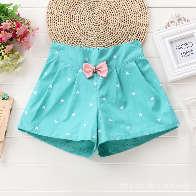 Quần Short Cotton Ống Rộng Phong Cách Hàn Quốc Dành Cho Bé Gái