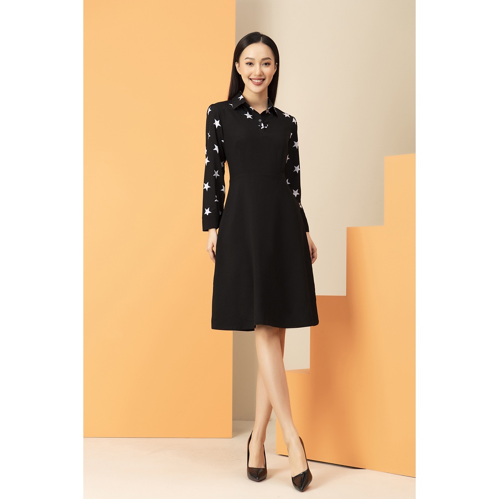 Váy Công Sở Nữ Cao Cấp LUPERI Dáng Xòe Nhẹ Nhàng, Cổ Đức Lịch Sự Trẻ Trung LFV3117