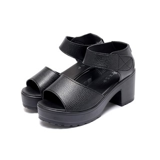 Giày sandal đế xuồng,giày sandal chất da ,đế cao 11cm giày sandan quai ngang, quai gài S062D