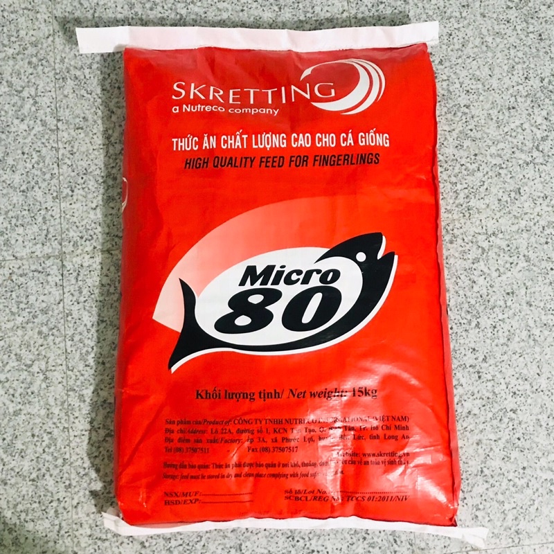 CÁM MICRO 80, THỨC ĂN CÁ CẢNH, CÁM SIÊU ĐẠM CHO CÁ CẢNH - gói 100 gram