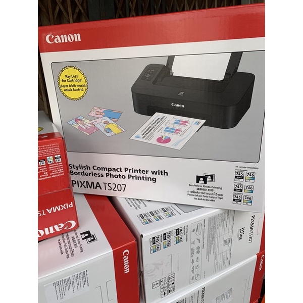 Máy in phun màu đơn năng Canon PIXMA TS207 - Hàng chính hãng BH 12 Tháng