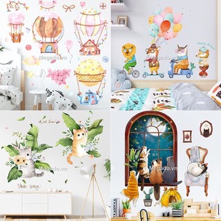 Decal dán tường con vật, decal dán tường hình thú, decal dán phòng bé