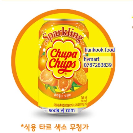 [Hàng Hot] Nước Soda Chupachups Hàn quốc. Nhiều Hương Vị Thơm Ngon