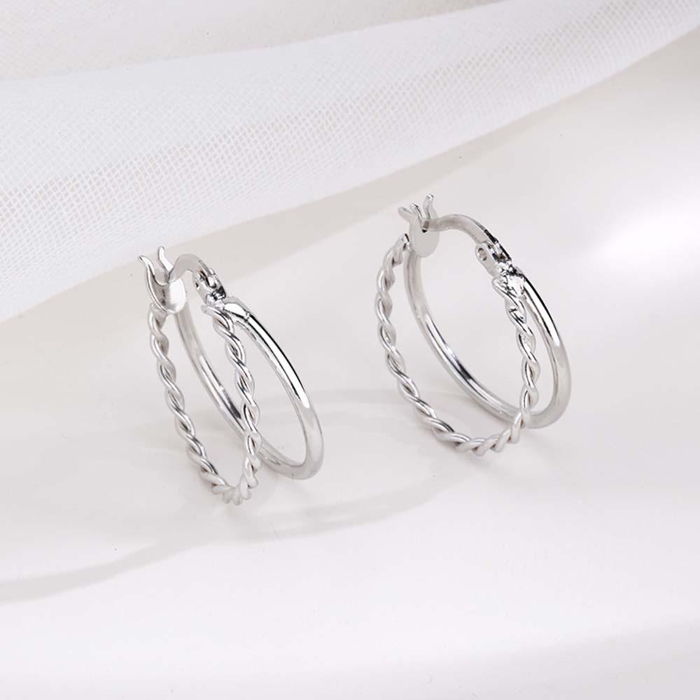 Khuyên Tai Dạng Vòng Tròn Lớn Đơn Giản Thời Trang Cho Nữ