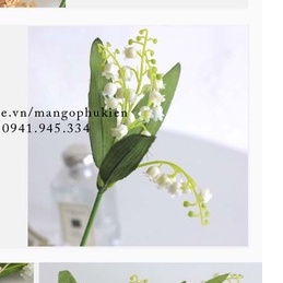 Cành hoa chuông trắng nhỏ decor trang trí