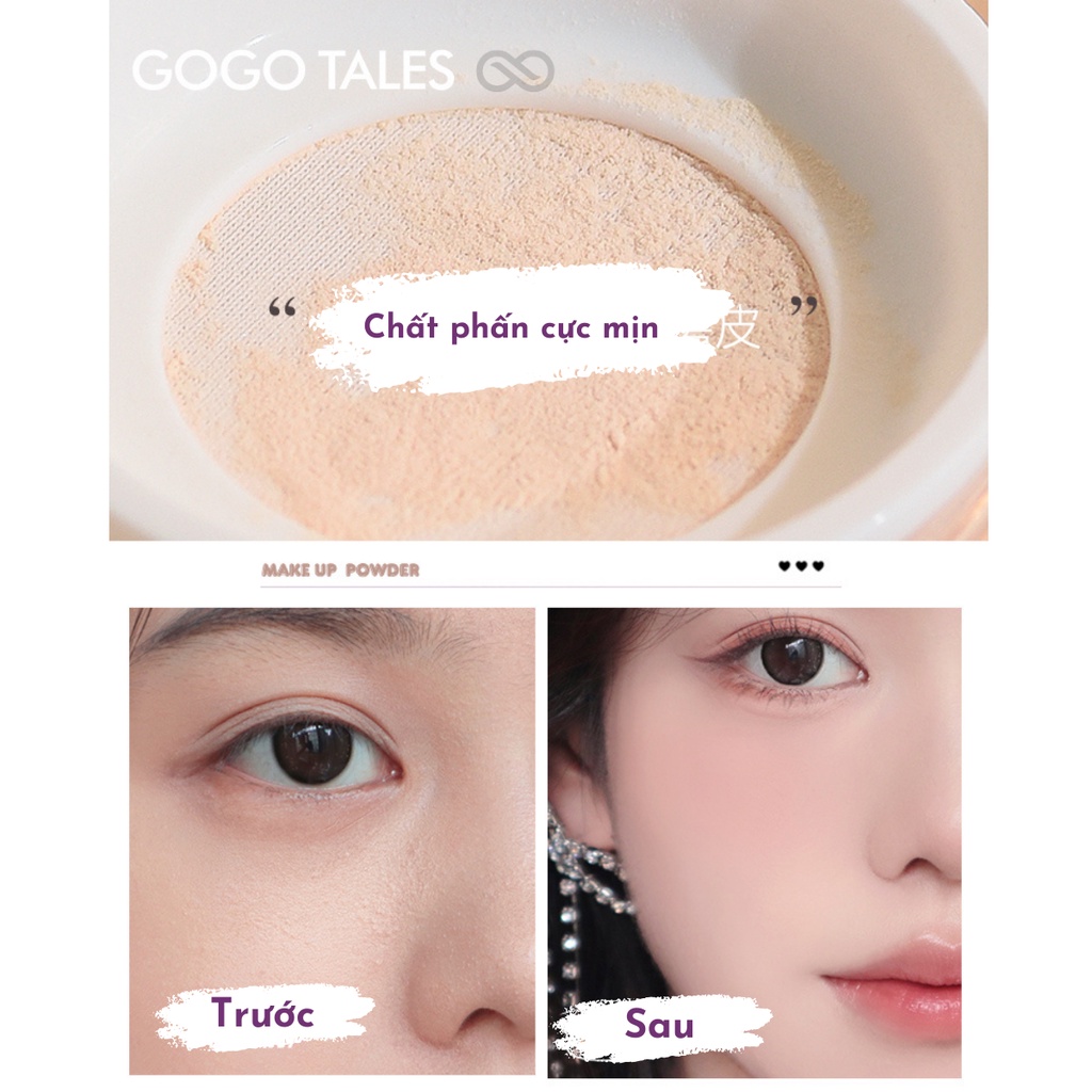 [ GoGo Tales 2022 ] Phấn Phủ Gogo Tales Che Khuyết Điểm Nâng Tone Da Kiềm Dầu Không Thấm Nước GT278 Nội Địa Trung