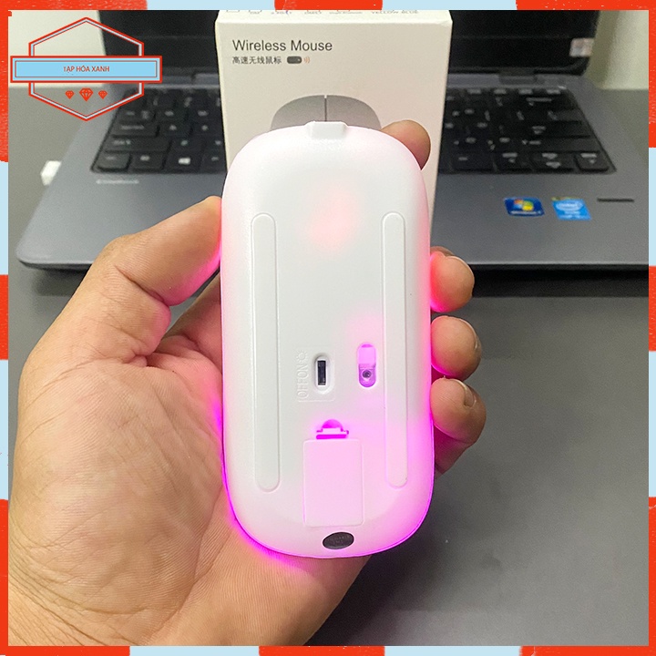 Chuột Không Dây Máy Vi Tính Pin Sạc SIlent Wireless Mouse Mini Chuột Game Gaming PC Laptop Led RGB