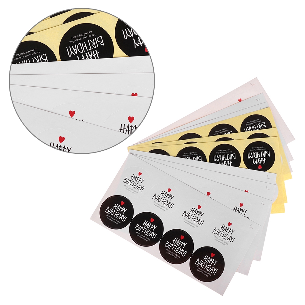 Set 5/10 tờ nhãn dán Happy Birthday