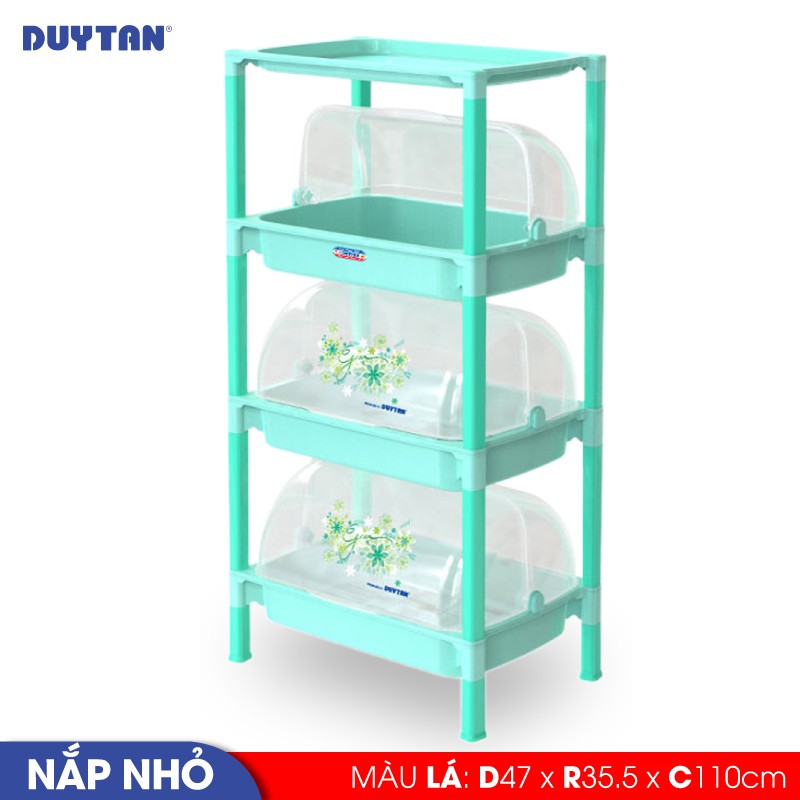 Kệ nắp nhựa Duy Tân size nhỏ loại 3 ngăn - No.04106