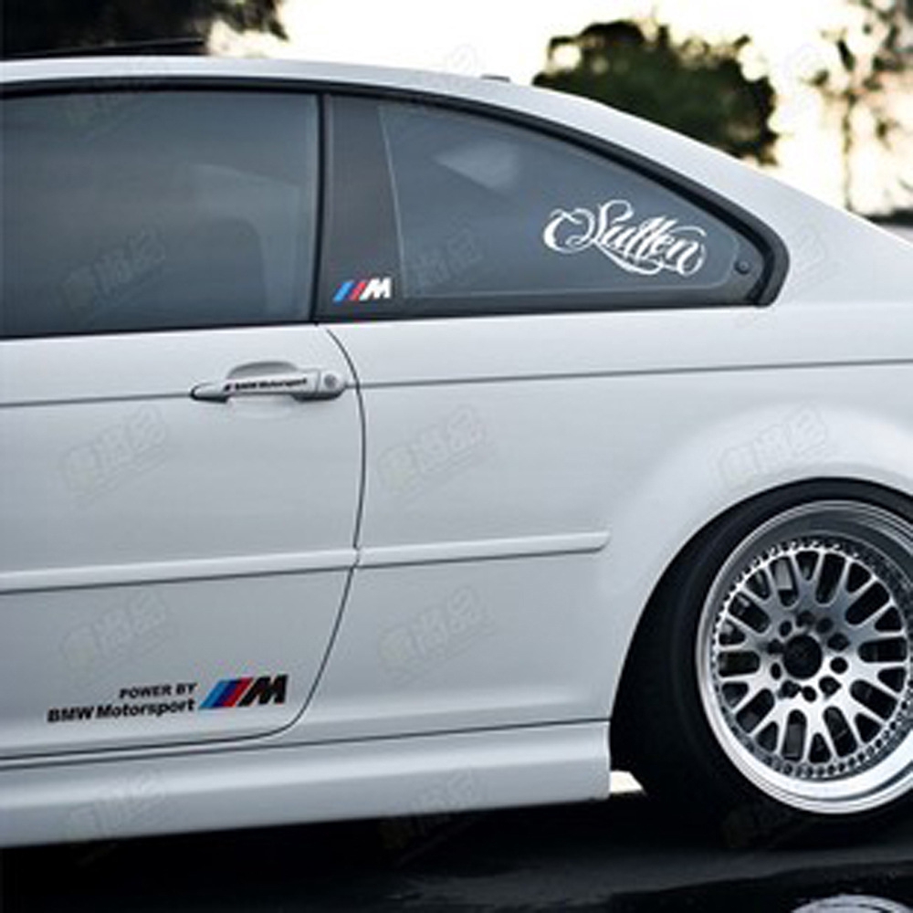 Bộ 4 Miếng Dán logo bmw m Phản Quang Trang Trí Xe Hơi / Mô Tô