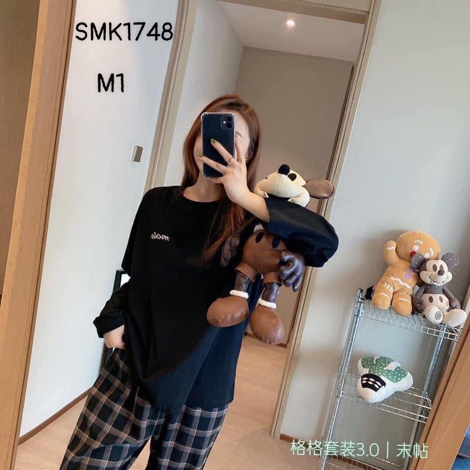 SMK1748- BỘ THUN SỮA MOTIE QUẦN KẺ